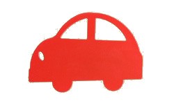 Bambini z końcówką Auto czerwone