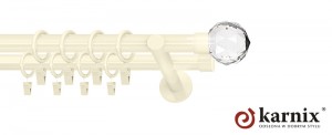 Karnisz NEO 19/19mm Beluna Crystal ivory (kość słoniowa)