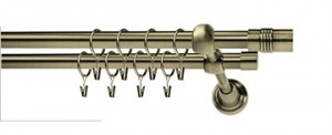 Karnisz rzymski Cylinder φ16/φ16 Mosiądz antyczny
