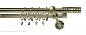 Karnisz rzymski Torino φ16/φ16 Mosiądz antyczny